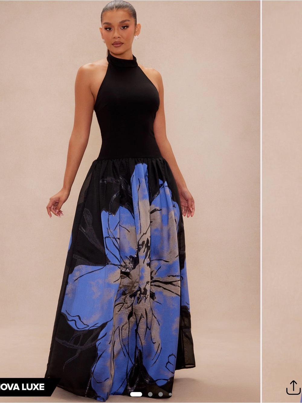 Brielle Embroidered Floral gown - Picture 1 of 3